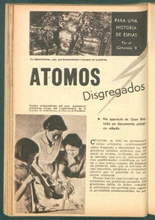 Atomos disgregados : Para una historia de espías