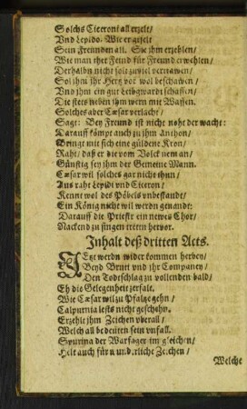 Inhalt deß dritten Acts.