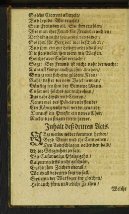 Inhalt deß dritten Acts.