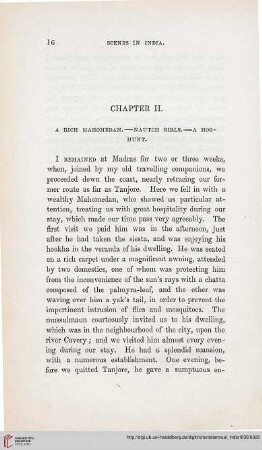 Chapter II: A Rich Mahomedan – Nautch Girls – A Hog-Hunt