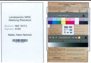 Entnazifizierung Hans Heinrich Nabel , geb. 01.07.1912 (Arzt)