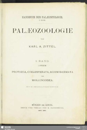 Abth. 1, Bd. 1: Protozoa, Coelenterata, Echinodermata und Molluscoidea