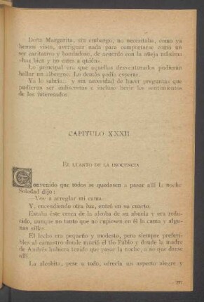Capítulo XXXII - El llanto de la inocencia