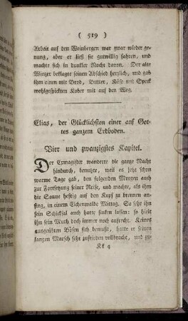 Elias, der Glücklichsten einer anf Gottes ganzen Erdboden. Vier und zwanzigstes Kapitel.