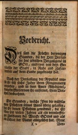 Herrn B. H. Brockes, L. Com. Palat. Caes. und Raths-Herrn der Stadt Hamburg, Land-Leben in Ritzebüttel : als des Irdischen Vergnügens in Gott Siebender Theil