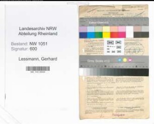 Entnazifizierung Gerhard Lessmann , geb. 14.04.1895 (Landwirt)