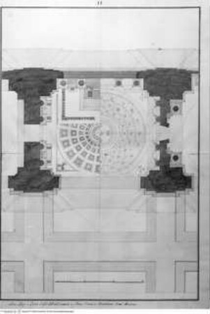 Entwürfe zur Cappella Strozzi in Sant'Andrea della Valle, Grundriss der Kapelle