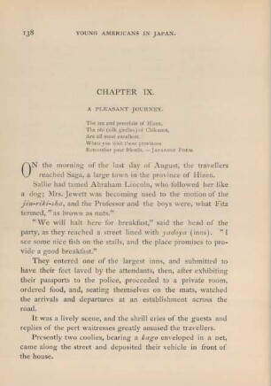 Chapter IX. A pleasent journey
