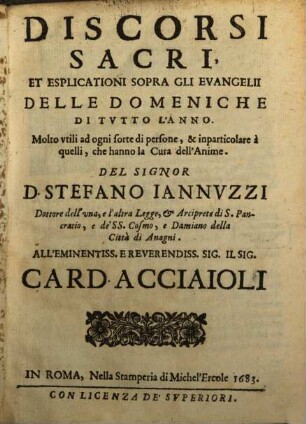 Discorsi sacri