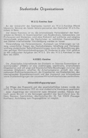 Studentische Organisationen