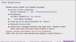 Support Python 2 and 3 with the same code