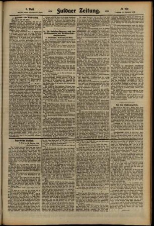 Dritte Ausgabe vom Samstag, den 14. Dezember 1912.