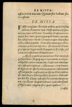 De Missa.