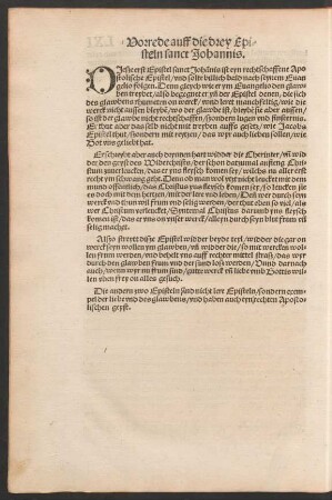 Vorrede auff die drey Episteln sanct Johannis.