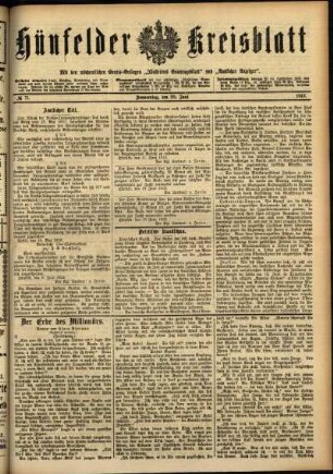Ausgabe vom Donnerstag, den 20. Juni 1912.