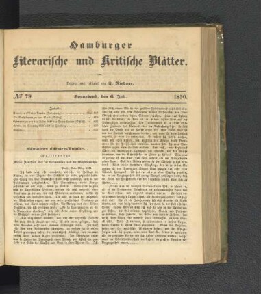 No. 79. 6. Juli 1850
