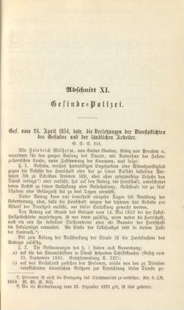 Abschnitt XI. Gesinde-Polizei