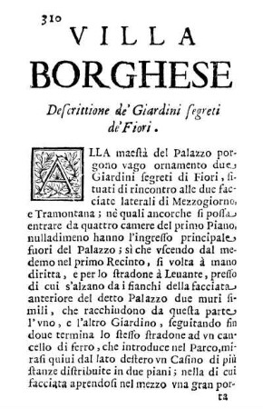 Descrittione de'Giardini segreti de'Fiori.