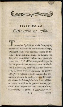 5-99, ...Campagne de 1760.