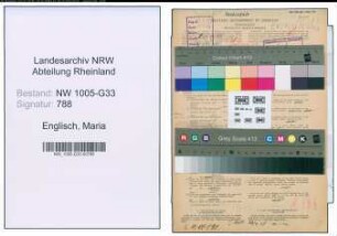 Entnazifizierung Maria Englisch , geb. 04.03.1886 (Lehrerin)