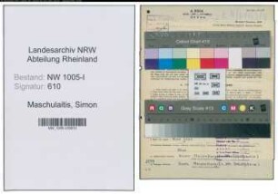 Entnazifizierung Simon Maschulaitis , geb. 02.12.1905 (Vorarbeiter)