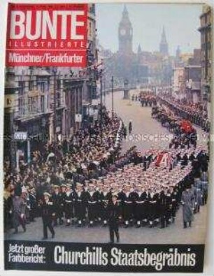 Wochenzeitschrift "Bunte" u.a. über die Beisetzung von Winston Churchill