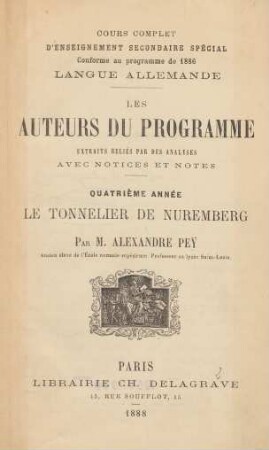 Le tonnelier de Nuremberg
