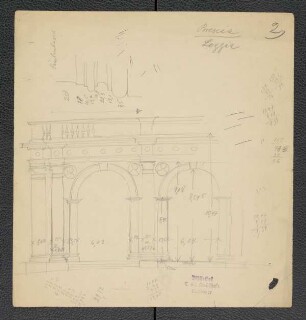 Palazzo Communale (Loggia) zu Brescia, Fassade des Erdgeschosses, Fassade des Obergeschosses