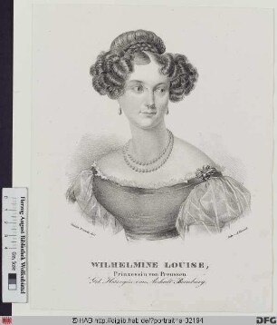 Bildnis (Wilhelmine) Luise, Prinzessin von Preußen, geb. Prinzessin zu Anhalt-Bernburg