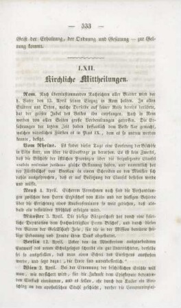 333-336 Kirchliche Mittheilungen