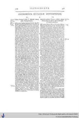 Instrumenta Ecclesiae Antverpiensis.