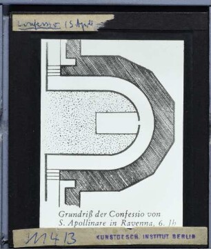 Ravenna, S. Apollinare in Classe,(Grundrisszeichnung) : Confessio
