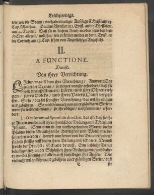 II. A Functione. Das ist: Von ihrer Verrichtung.