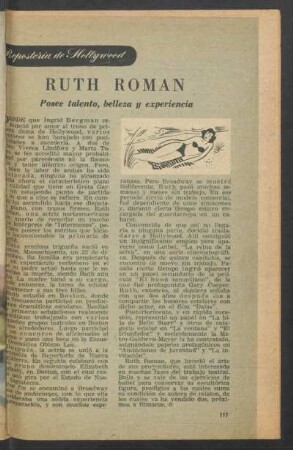 Ruth Roman - posee talento, belleza y experiencia : Repostería de Hollywood