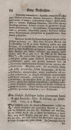 Index plantarum horti et agri Jenensis.