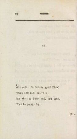 22. Leb wohl, du braves, gutes Weib