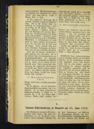 Seminar-Lehrerkonferenz zu Neuwied am 25. Juni 1883