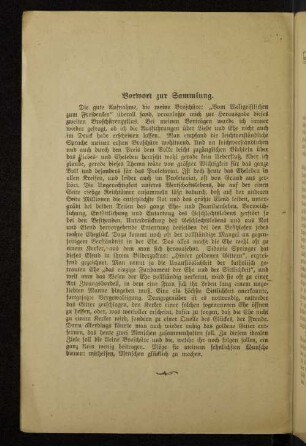 Vorwort zur Sammlung.