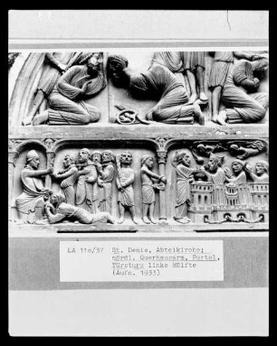 Türsturz mit Szenen aus der Dionysiuslegende