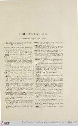 Bibliographie (September bis Ende November 1879)