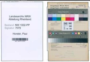 Entnazifizierung Paul Horster , geb. 17.05.1905 (Betriebspruefer)