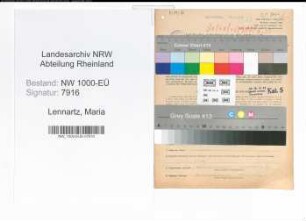 Entnazifizierung Maria Lennartz, geb. 03.09.1918 (Lehrerin)