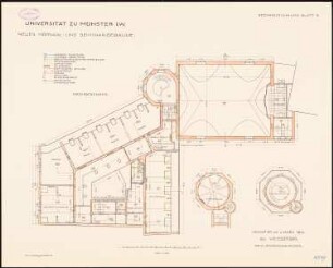 Universität Münster Hörsaal- und Seminargebäude: Grundriss Dachgeschoss 1:100