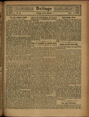 Zweite Ausgabe vom Sonntag, den 17. Oktober 1920.