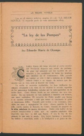 "La ley de las Pampas" : (Conclusión)