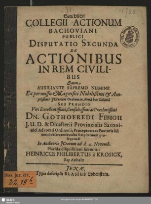 De Actionibus In Rem Civilibus