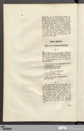 Achter Abschnitt. Von den Kirchenvorstehern.