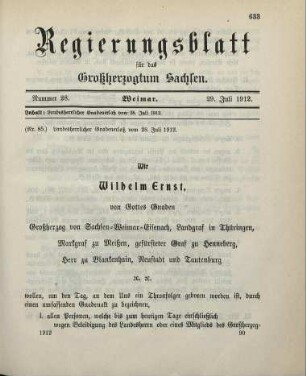 Nr. 85: Landesherrlicher Gnadenerlaß (Amnestie)