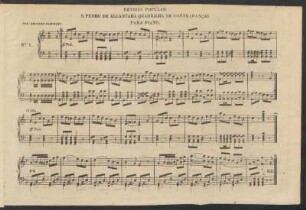S. Pedro de Alcântara quadrilha de contradanças para piano. : Por Prosper Fleuriet. "Revista Popular"