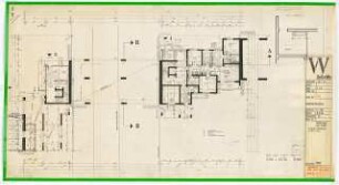 Wohnungsbau, Stadtsanierung Wedding Abschnitt II/VI, Demminerstraße, Ruppiner Straße, Berlin: Haus 1 und 2, Grundriss Erdgeschoss Blattnummer 11, 1:100